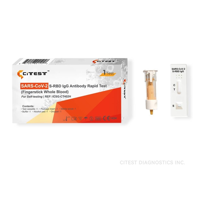CE1434 SARS-CoV-2 S-RBD IgG Antibody Rapid Test Fingerstick Whole Blood